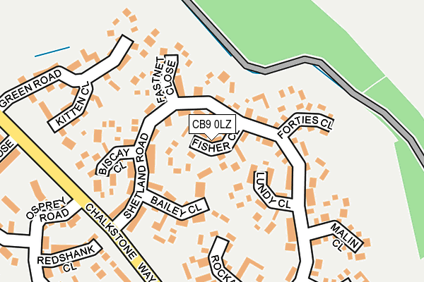 CB9 0LZ map - OS OpenMap – Local (Ordnance Survey)