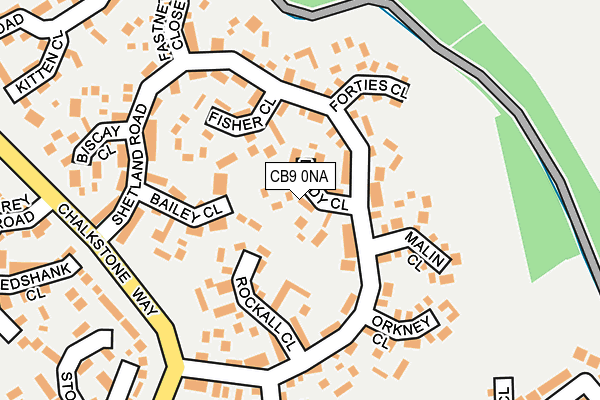 CB9 0NA map - OS OpenMap – Local (Ordnance Survey)