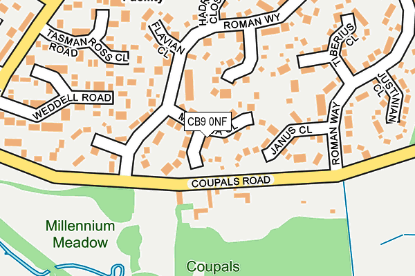 CB9 0NF map - OS OpenMap – Local (Ordnance Survey)