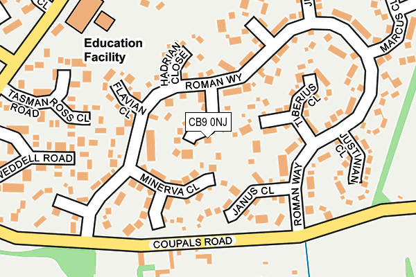 CB9 0NJ map - OS OpenMap – Local (Ordnance Survey)