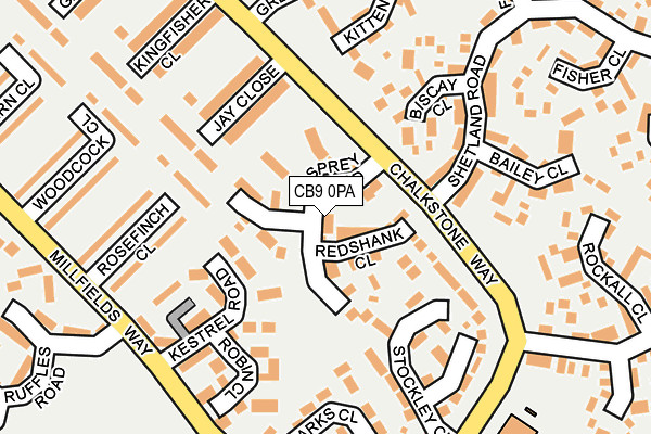 CB9 0PA map - OS OpenMap – Local (Ordnance Survey)