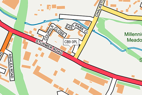 CB9 0PL map - OS OpenMap – Local (Ordnance Survey)