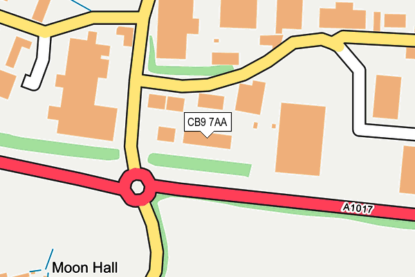 CB9 7AA map - OS OpenMap – Local (Ordnance Survey)