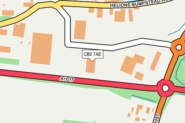 CB9 7AE map - OS OpenMap – Local (Ordnance Survey)