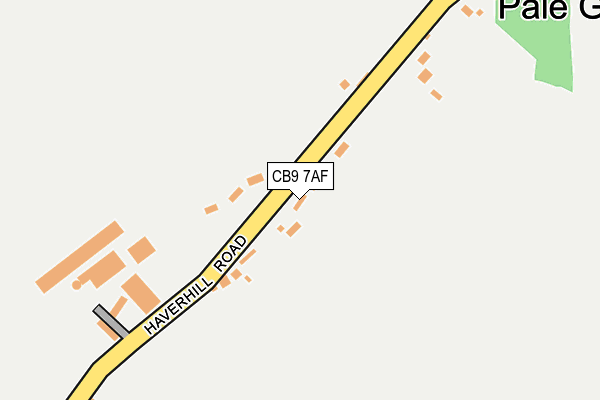 CB9 7AF map - OS OpenMap – Local (Ordnance Survey)