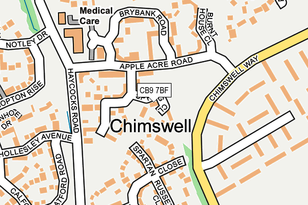 CB9 7BF map - OS OpenMap – Local (Ordnance Survey)