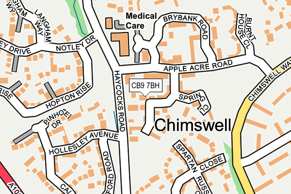 CB9 7BH map - OS OpenMap – Local (Ordnance Survey)