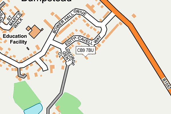 CB9 7BU map - OS OpenMap – Local (Ordnance Survey)