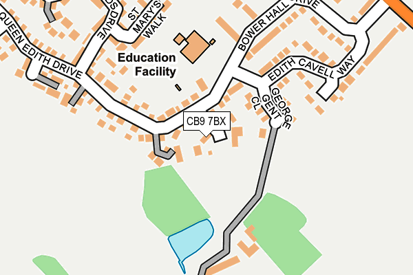 CB9 7BX map - OS OpenMap – Local (Ordnance Survey)