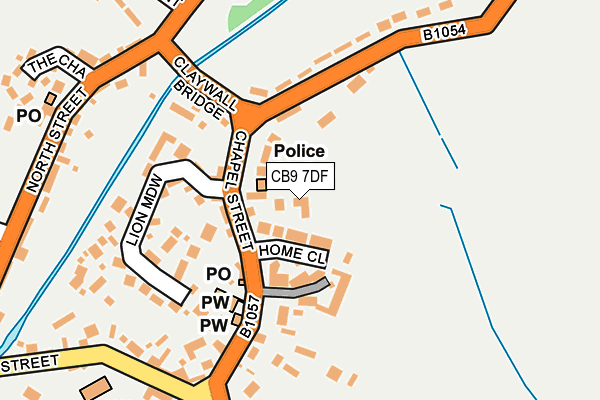 CB9 7DF map - OS OpenMap – Local (Ordnance Survey)
