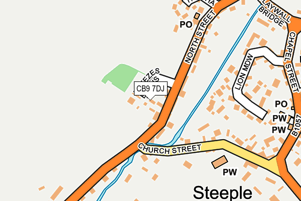 CB9 7DJ map - OS OpenMap – Local (Ordnance Survey)