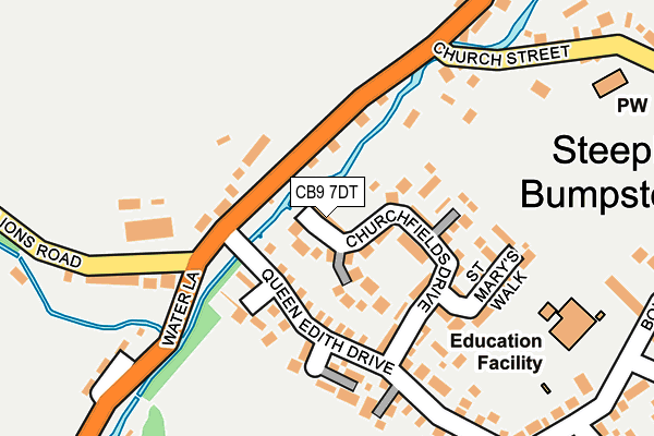 CB9 7DT map - OS OpenMap – Local (Ordnance Survey)