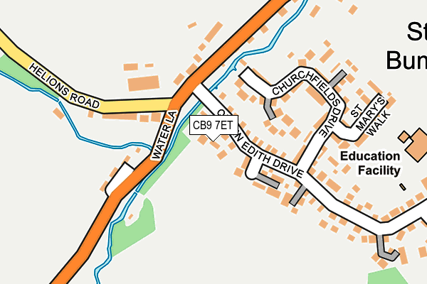 CB9 7ET map - OS OpenMap – Local (Ordnance Survey)