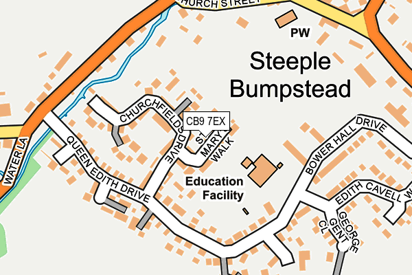 CB9 7EX map - OS OpenMap – Local (Ordnance Survey)