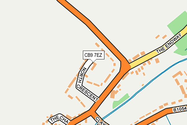 CB9 7EZ map - OS OpenMap – Local (Ordnance Survey)