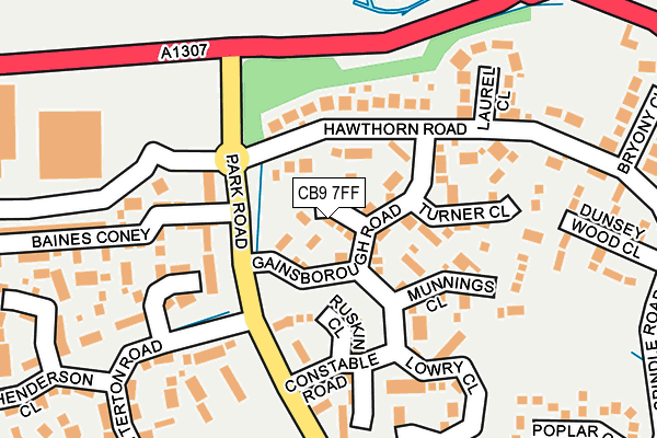 CB9 7FF map - OS OpenMap – Local (Ordnance Survey)