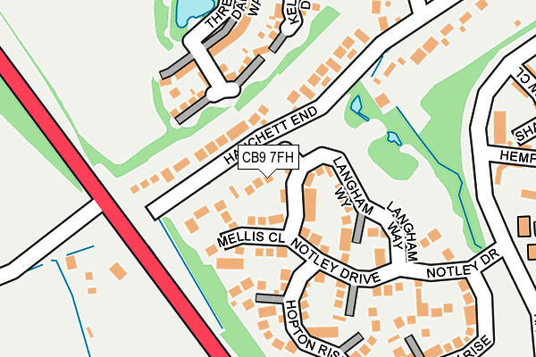 CB9 7FH map - OS OpenMap – Local (Ordnance Survey)