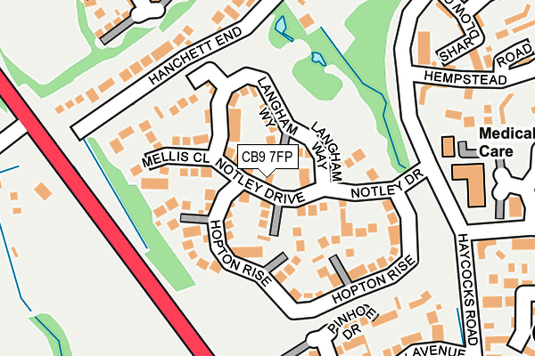 CB9 7FP map - OS OpenMap – Local (Ordnance Survey)