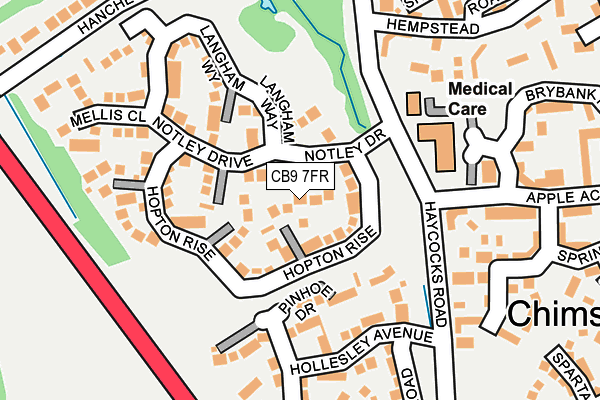 CB9 7FR map - OS OpenMap – Local (Ordnance Survey)