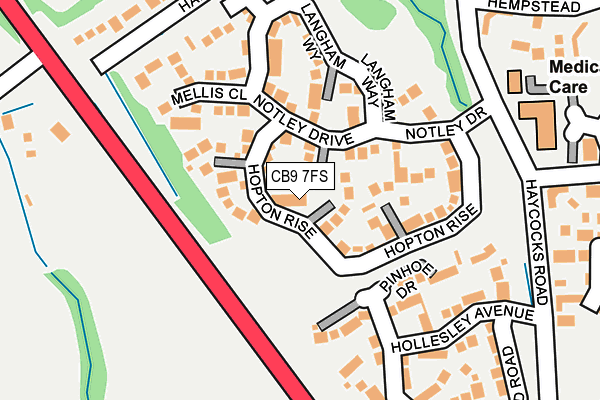 CB9 7FS map - OS OpenMap – Local (Ordnance Survey)