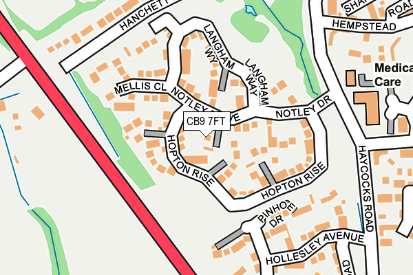 CB9 7FT map - OS OpenMap – Local (Ordnance Survey)