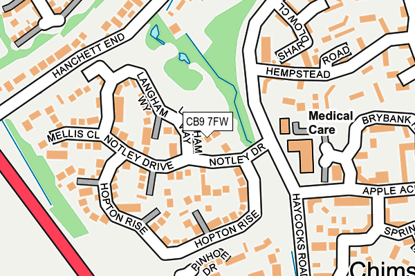 CB9 7FW map - OS OpenMap – Local (Ordnance Survey)