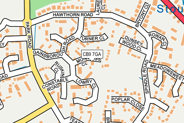 CB9 7GA map - OS OpenMap – Local (Ordnance Survey)