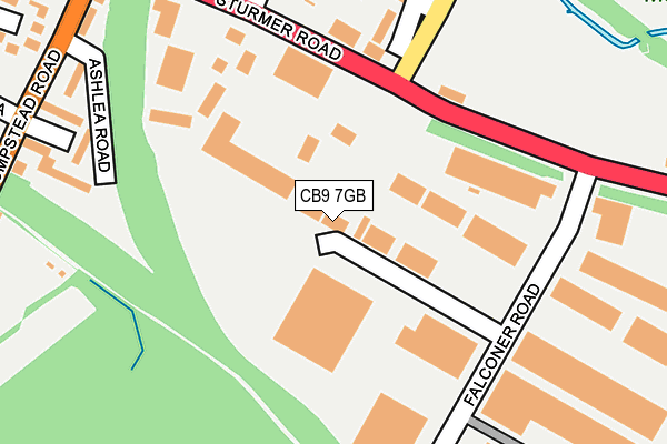 CB9 7GB map - OS OpenMap – Local (Ordnance Survey)