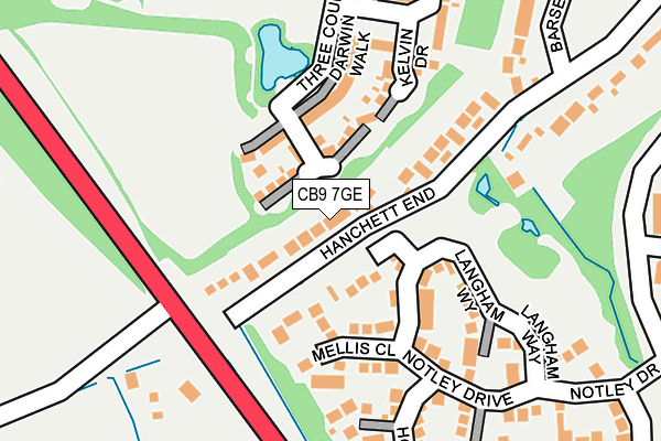 CB9 7GE map - OS OpenMap – Local (Ordnance Survey)