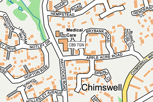 CB9 7GN map - OS OpenMap – Local (Ordnance Survey)