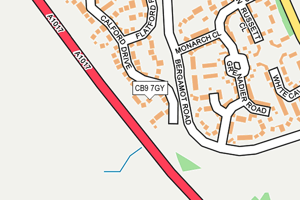 CB9 7GY map - OS OpenMap – Local (Ordnance Survey)