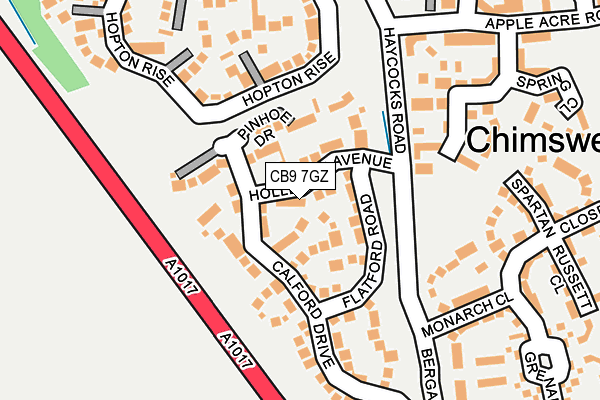 CB9 7GZ map - OS OpenMap – Local (Ordnance Survey)