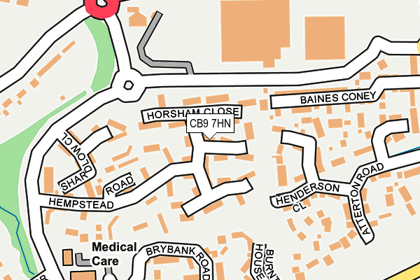 CB9 7HN map - OS OpenMap – Local (Ordnance Survey)