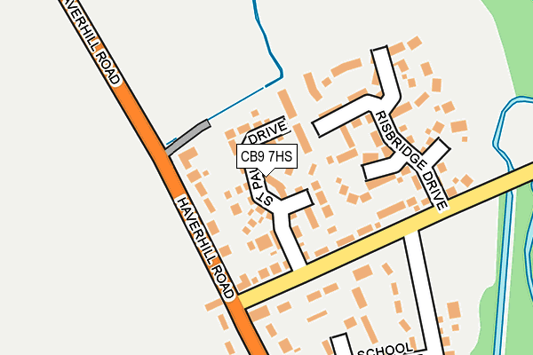 CB9 7HS map - OS OpenMap – Local (Ordnance Survey)