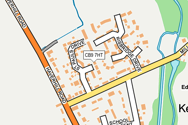 CB9 7HT map - OS OpenMap – Local (Ordnance Survey)