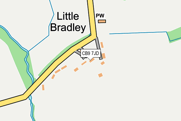 CB9 7JD map - OS OpenMap – Local (Ordnance Survey)