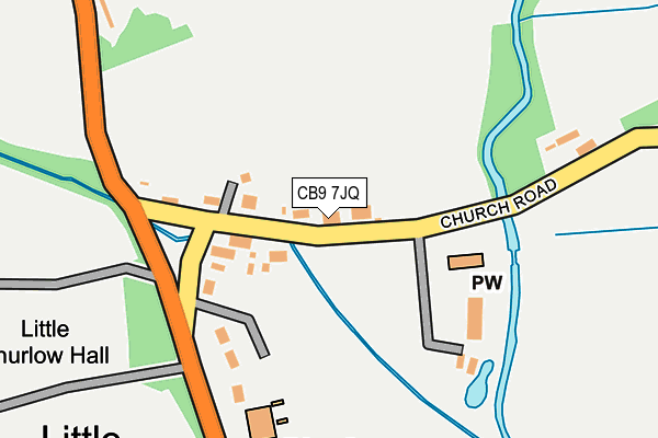 CB9 7JQ map - OS OpenMap – Local (Ordnance Survey)