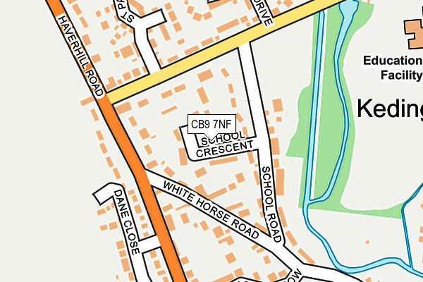 CB9 7NF map - OS OpenMap – Local (Ordnance Survey)