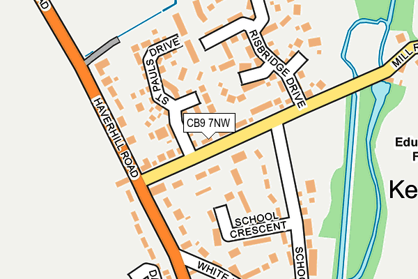 CB9 7NW map - OS OpenMap – Local (Ordnance Survey)