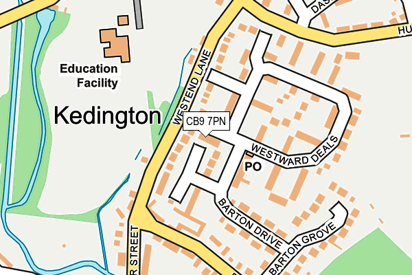 CB9 7PN map - OS OpenMap – Local (Ordnance Survey)