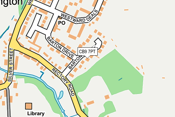 CB9 7PT map - OS OpenMap – Local (Ordnance Survey)