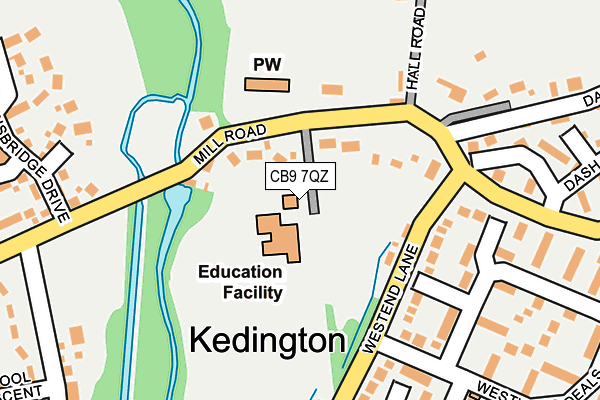 CB9 7QZ map - OS OpenMap – Local (Ordnance Survey)