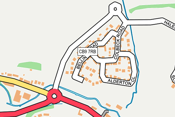 CB9 7RB map - OS OpenMap – Local (Ordnance Survey)