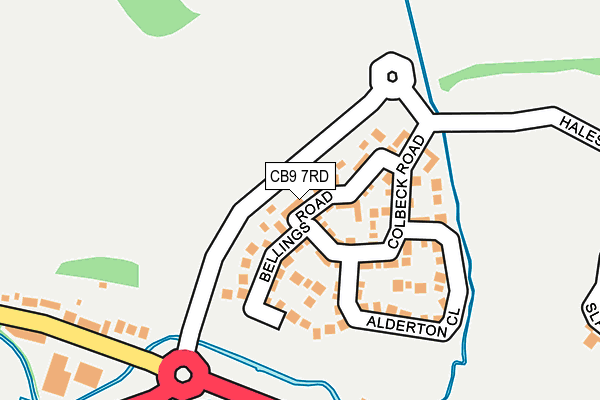 CB9 7RD map - OS OpenMap – Local (Ordnance Survey)