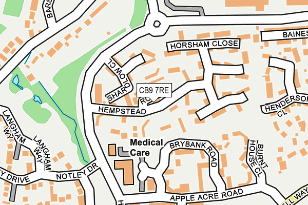CB9 7RE map - OS OpenMap – Local (Ordnance Survey)