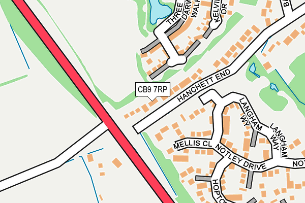 CB9 7RP map - OS OpenMap – Local (Ordnance Survey)