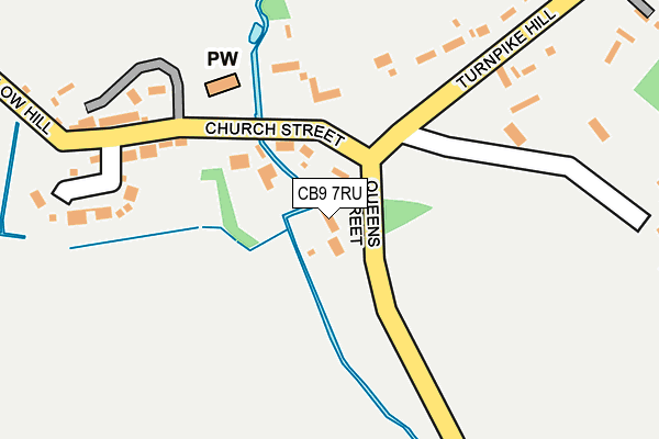 CB9 7RU map - OS OpenMap – Local (Ordnance Survey)