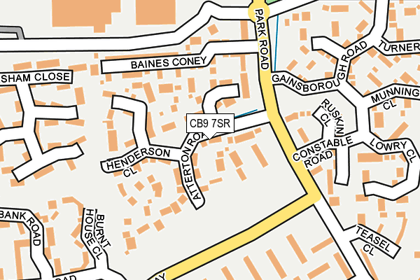CB9 7SR map - OS OpenMap – Local (Ordnance Survey)