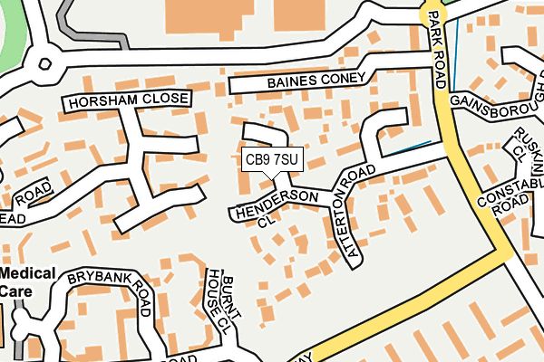 CB9 7SU map - OS OpenMap – Local (Ordnance Survey)