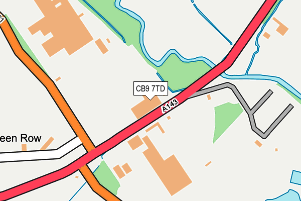 CB9 7TD map - OS OpenMap – Local (Ordnance Survey)